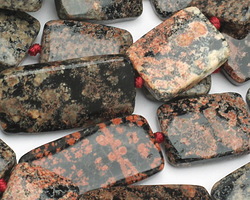 Mexican Red Snowflake Jasper Thin Pillow & Square Mix 13-25x13mm
