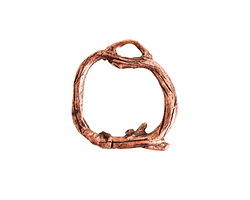 Nunn Design Antique Copper (plated) Woodland Toggle Ring 24x25mm