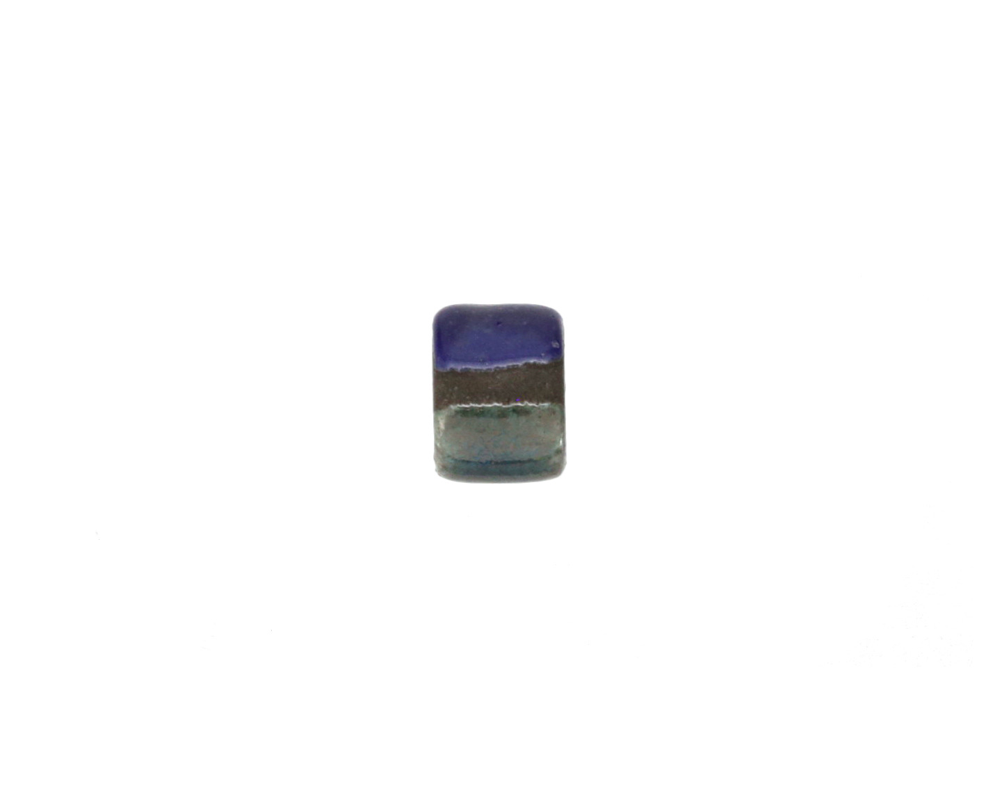 RAKU Mykonos Ceramic Raku Metallic Midnight Short Tube Spacer 7x8mm