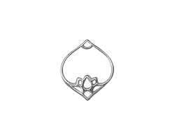 Amoracast Sterling Silver Lotus Lamp 14x16mm