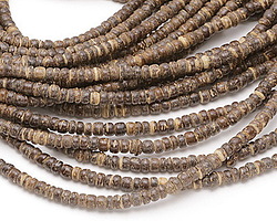 Dark Brown Coconut Shell 3-4.5x5-6mm