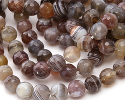 Botswana Agate Faceted Round 8mm
