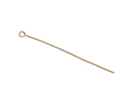 Satin Hamilton Gold (plated) Eye Pin 2", 20 gauge