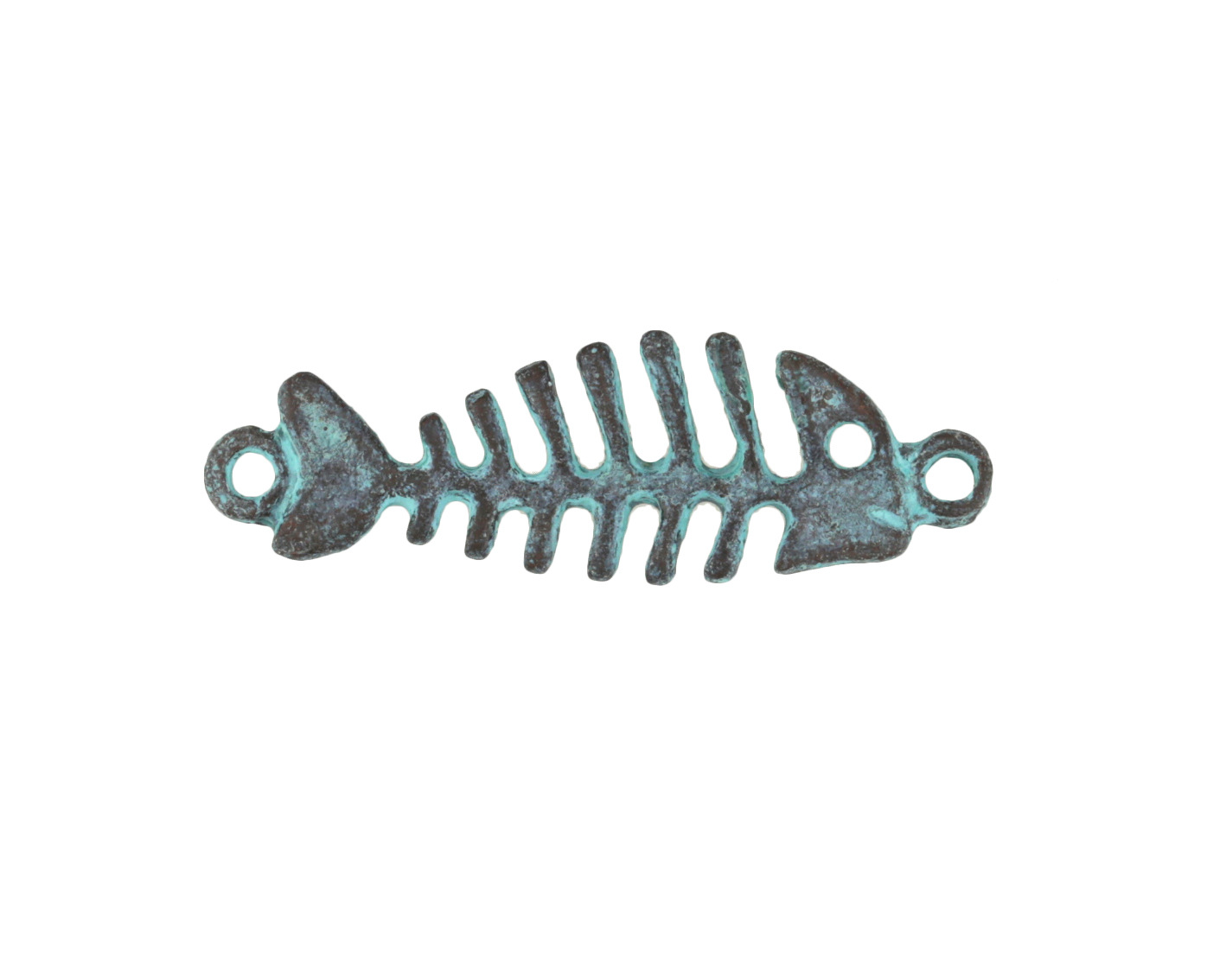 Mykonos Copper (plated) Patina Fish Skeleton Link 36x11mm