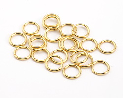 Gold (plated) Round Jump Ring 8mm, 18 gauge