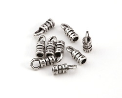 Antique Silver (plated) Crimp Cord End 2mm