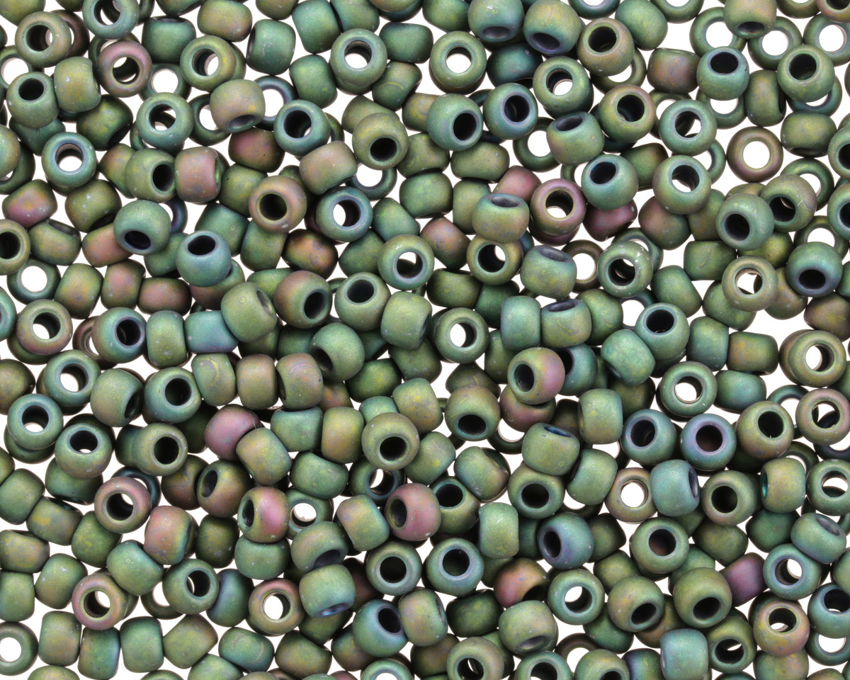 TOHO Matte Color Iris Peridot Round 8/0 Seed Bead