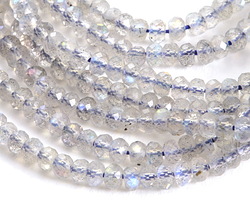 Labradorite Faceted Rondelle 2x3mm