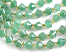 Green Aventurine (A) Faceted Bicone 8mm