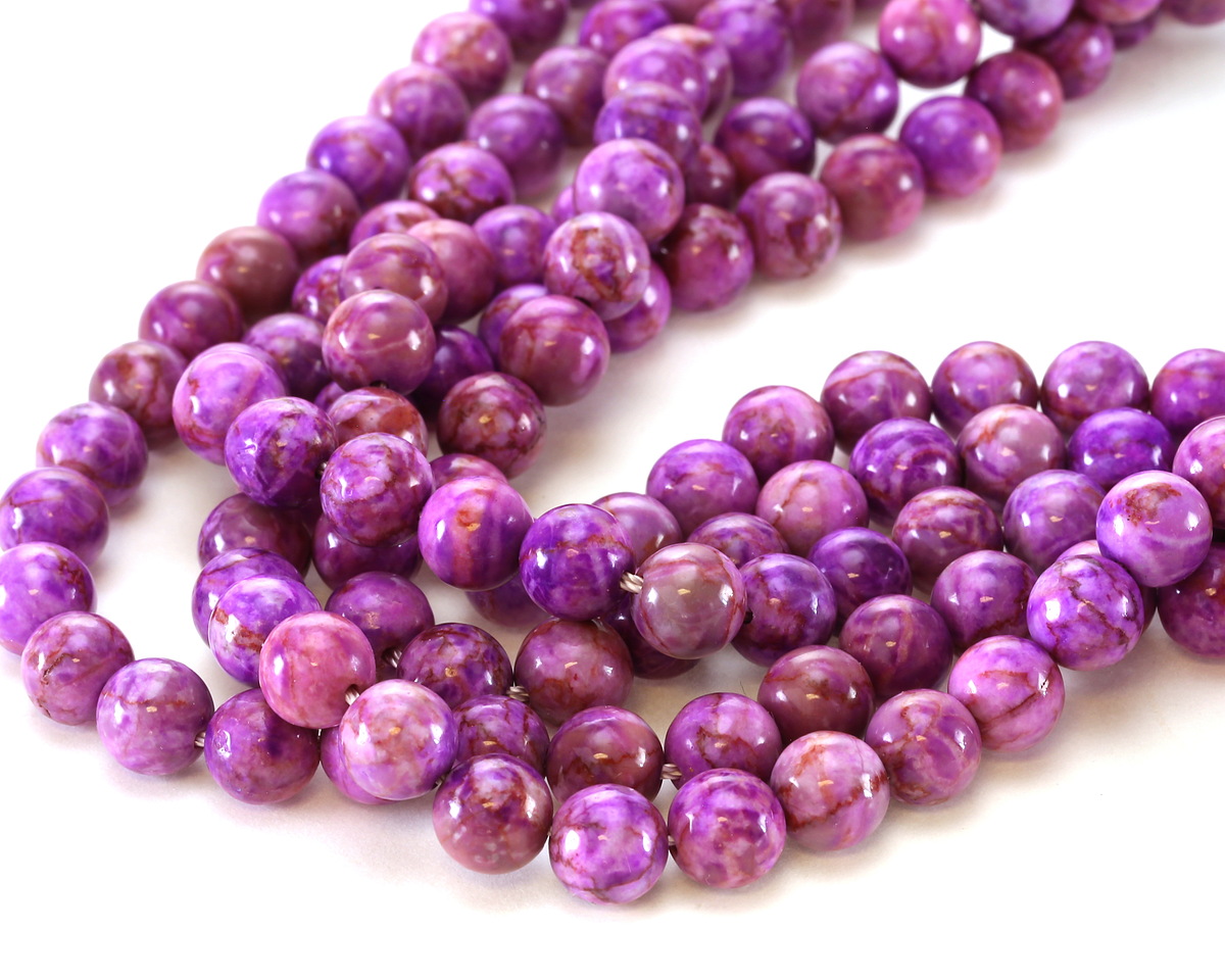 Pink Crazy Lace Calcite Round 8mm