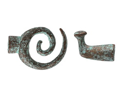 Mykonos Copper (plated) Patina Spiral Clasp 27mm