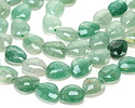Green Strawberry Quartz Microfaceted Puff Pear 13x16mm