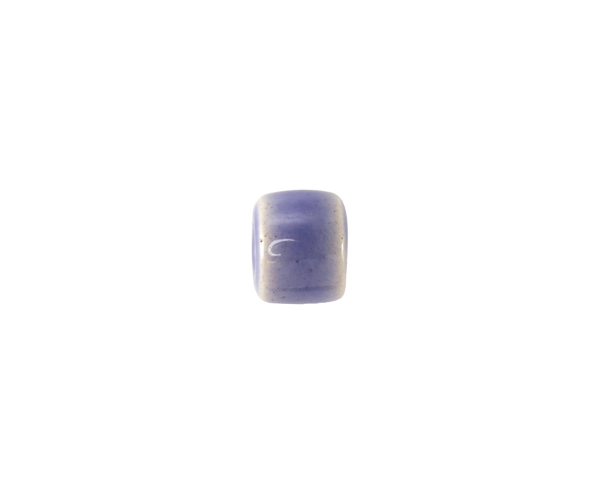 Mykonos Ceramic Periwinkle Tube Spacer 7x8mm