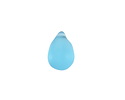 Light Aqua Seafoam Beach-Style Glass Teardrop Focal 14x10mm