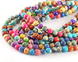 Multi Color Impression Jasper 6mm