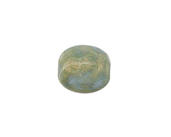 Gaea Ceramic Out of the Blue on Buff Pebble Bead 13-15x11-13mm