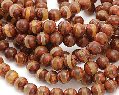 Tibetan (Dzi) Agate Banded Round 8mm