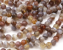 Botswana Agate Faceted Round 6mm