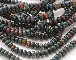 Bloodstone Rondelle 4x6mm