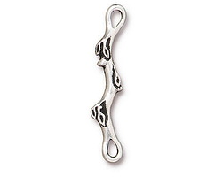 TierraCast Antique Silver (plated) Botanical Branch Link 36x4mm