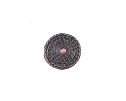 Mykonos Antique Copper (plated) Coiled Rope Coin 15mm