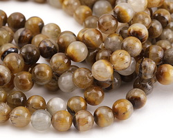 Golden Wooden Jasper Round 10mm