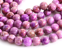 Pink Crazy Lace Calcite Round 6mm