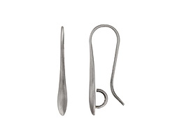 Antique Silver (plated) Drip Earwire 3x23mm (20 pieces)