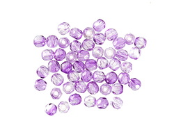Czech Glass Purple Lustered Crystal Fire Polished Round 3mm