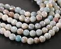 Black Gold Amazonite w/ Pearl Luster Faceted Round 6mm