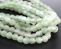 African Recycled Glass Vintage Sea Glass Tumbled Round 8-10mm