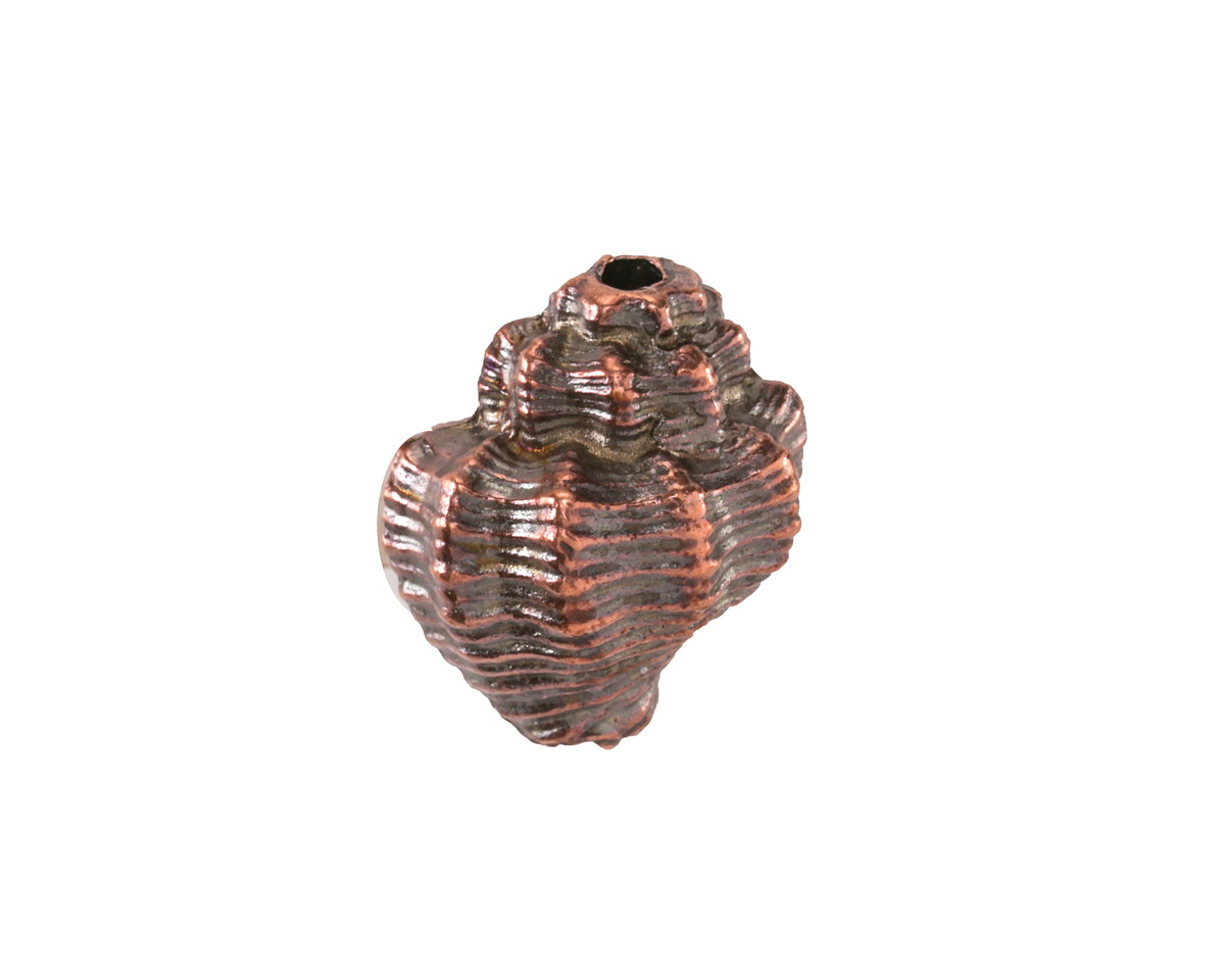 Mykonos Antique Copper (plated) Murex Shell Focal Bead 16x19mm