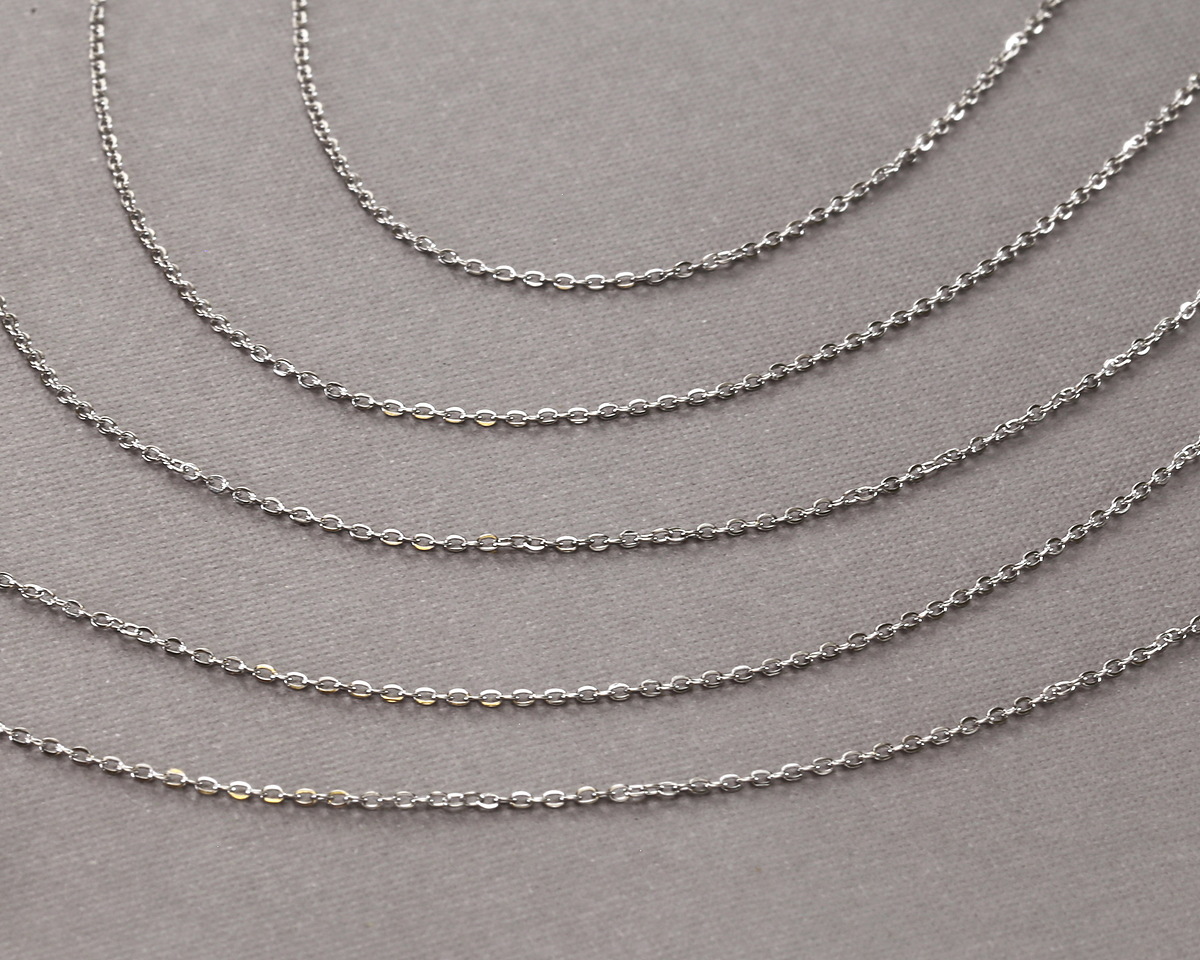 Stainless Steel Tiny Cable Chain, 1.5x1mm links, 25ft Spool