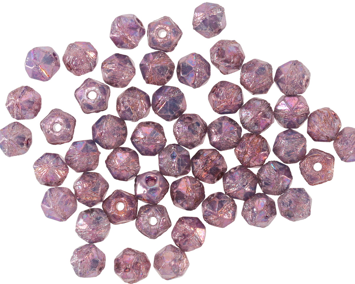 Czech Glass Bronzed Thistle English Cut Bead 4mm