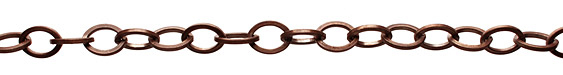 Vintaj Natural Brass Large Flat Oval Chain