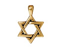 TierraCast Antique Gold (plated) Star of David Pendant 17x25mm