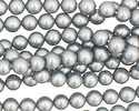 Slate Shell Pearl Round 6mm