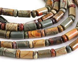 Red Creek Jasper Barrel & Rondelle 6mm