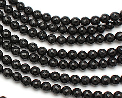 Black Onyx Faceted Round 8mm