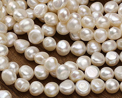 Pearly White Freshwater Pearl Pebble 7-9mm