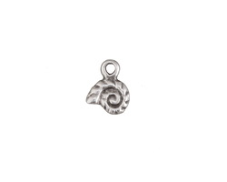 Mykonos Antique Silver (plated) Tiny Nautilus Charm 9x11mm