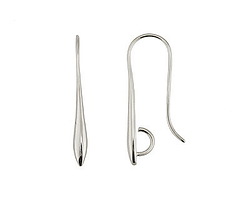 Silver (plated) Drip Earwire 3x23mm