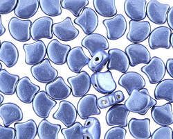 Matubo Czech Glass ColorTrends: Sueded Gold Provence 2-Hole Ginkgo Leaf 7.5mm