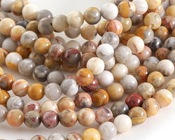 Crazy Lace Agate Round 6mm