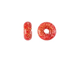 Unicorne Beads Glass Red Dragon Donut 4-6x9-11mm