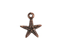 Mykonos Antique Copper (plated) Small Starfish Charm 16mm