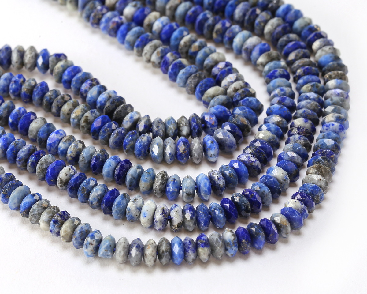 Sodalite Faceted Spacer Rondelle 2x5mm
