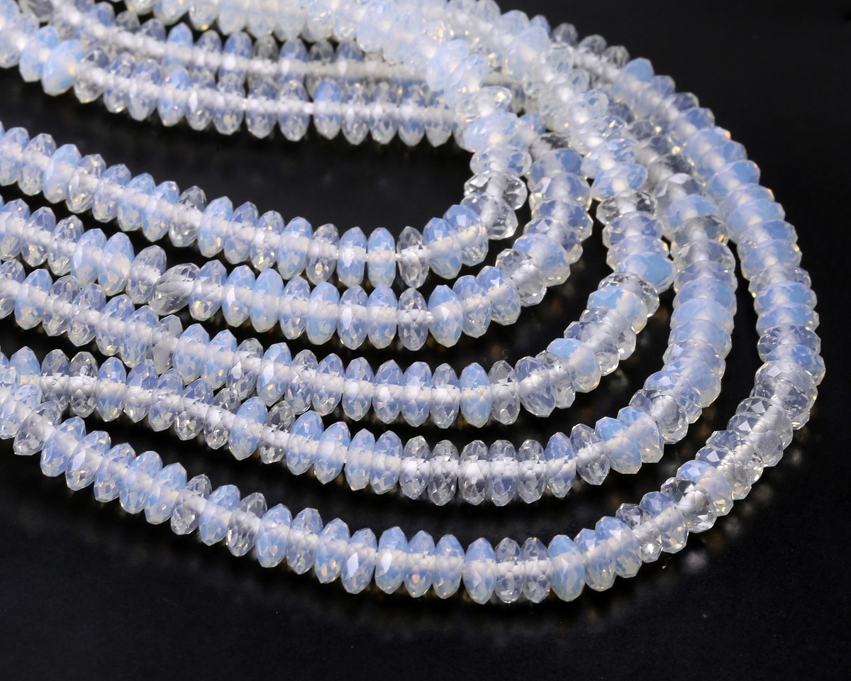 Opalite Faceted Spacer Rondelle 2x5mm