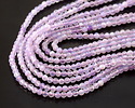 Lavender Moon Quartz (AA) Microfaceted Round 3mm