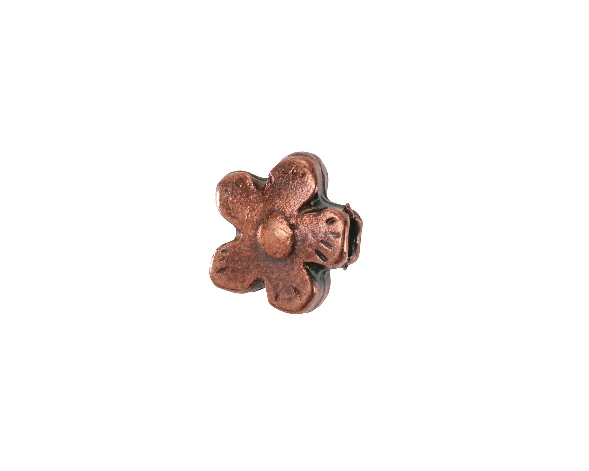 Mykonos Antique Copper (plated) Flower Bead 13mm